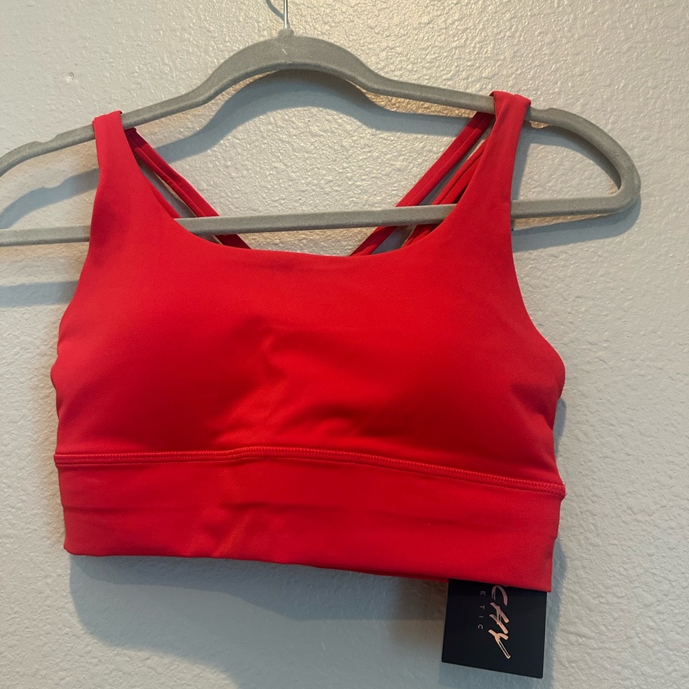 Peachy Emerald Longline Sports Bra